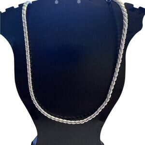 925 Sterling silver Necklace 20inches double twisted 5MM thinch chain unisex